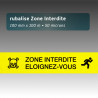 Rubalise plastique Zone interdite éloignez-vous avec tête de mort 100 mm x 100 m